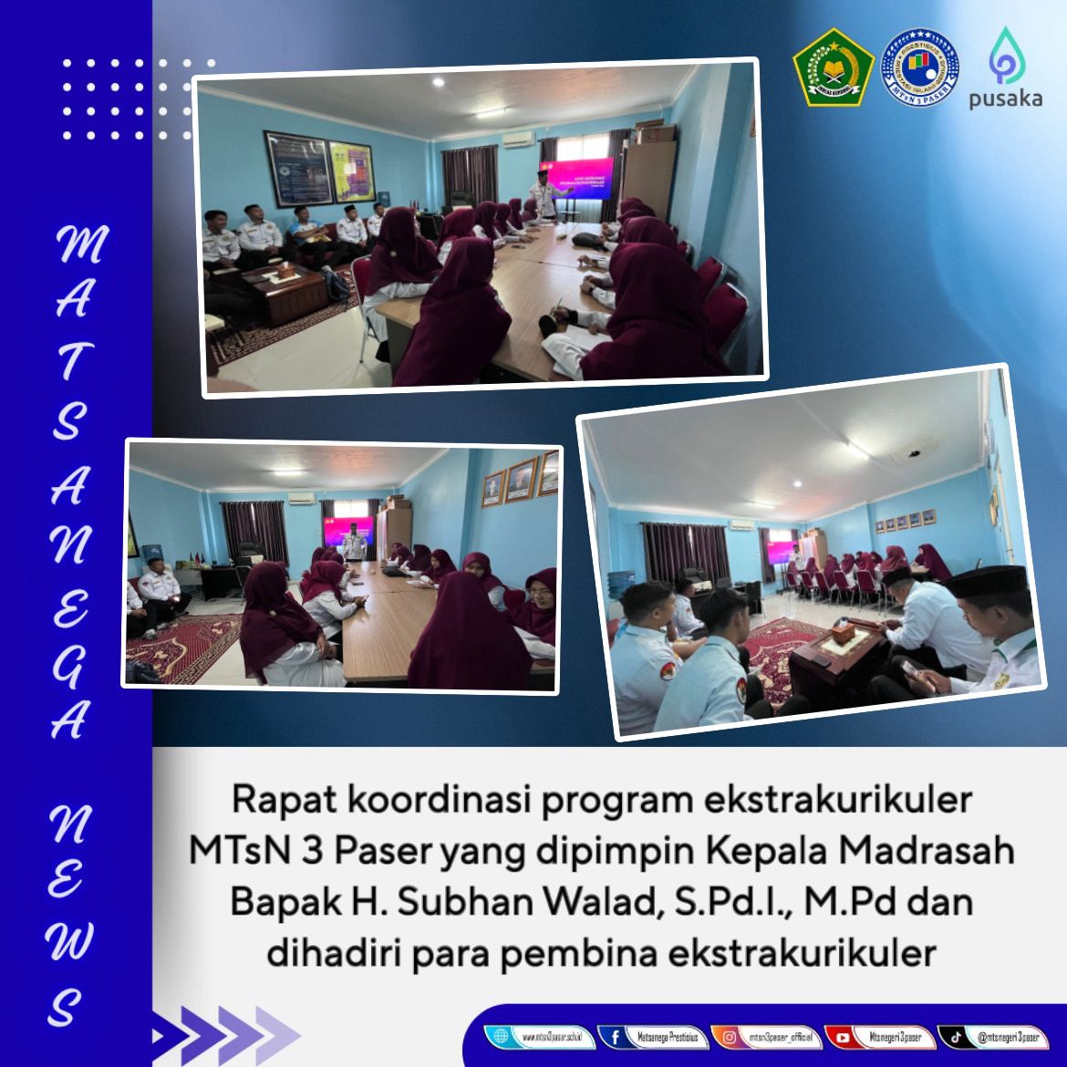 Kembangkan Bakat Minat Siswa, MTs Negeri 3 Paser Perkuat Kegiatan Ekstrakurikuler